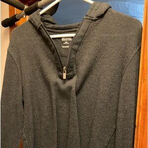 Michael Kors quarter zip cotton hoodie pull over